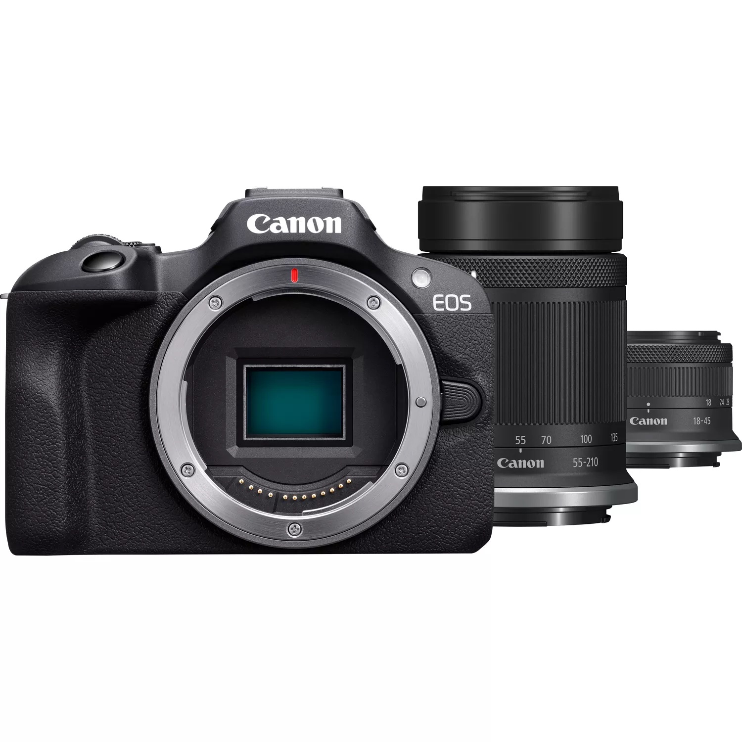 CANON EOS R100 BLACK + RF-S 18-45 IS STM + RF-S 55-210